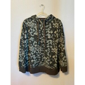 Athletic Works Camo Hoodie Sweatshirt XL 16-18 Green Brown Pullover Hooded